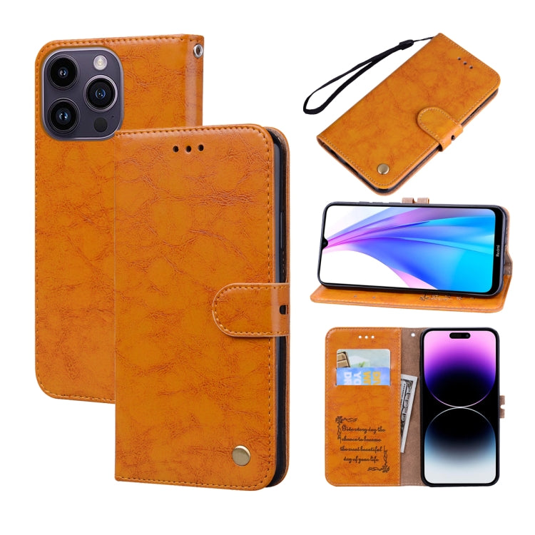 Oil Wax Texture Leather Phone Case