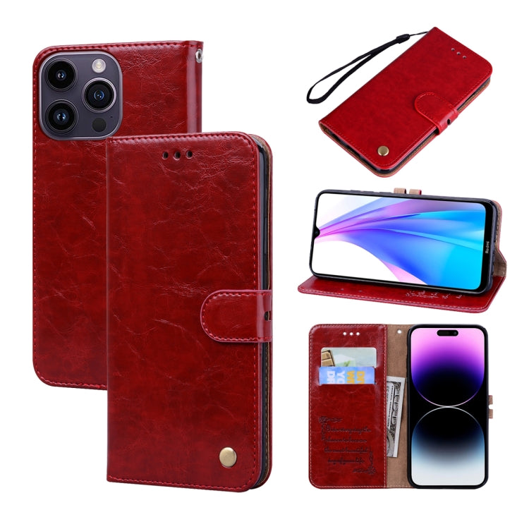 Oil Wax Texture Leather Phone Case