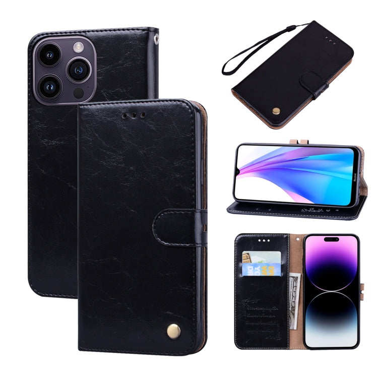 Oil Wax Texture Leather Phone Case