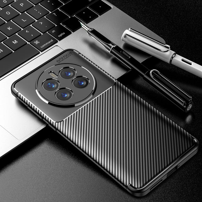 Carbon Fiber Texture Fine Hole TPU Phone Case, For Huawei Mate 50 Fine Hole