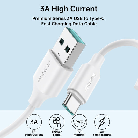 JOYROOM S-UC027A9 3A USB to USB-C/Type-C Fast Charging Data Cable, Length: 2m, 2m