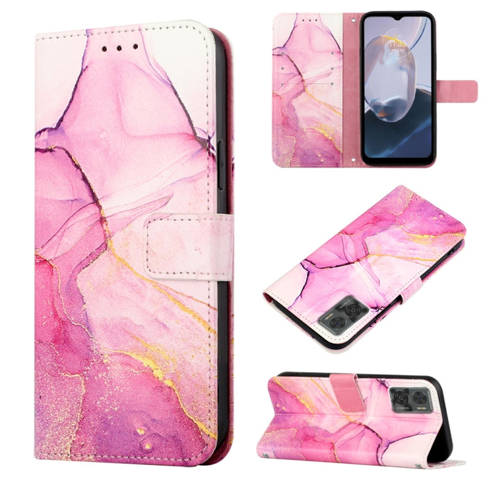 PT003 Marble Pattern Flip Leather Phone Case, For Motorola Moto E22i 4G/E22 4G, For OPPO A55S 5G/CPH2309 Japan, For OPPO Reno7 A Japan, For T-Mobile Revvl 6 Pro 5G