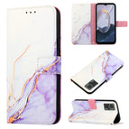 For Motorola Moto E22i 4G/E22 4G / White Purple LS006