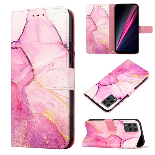 PT003 Marble Pattern Flip Leather Phone Case, For Motorola Moto E22i 4G/E22 4G, For OPPO A55S 5G/CPH2309 Japan, For OPPO Reno7 A Japan, For T-Mobile Revvl 6 Pro 5G