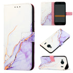 For Kyocera Qua Phone QX KYV42 / White Purple LS006