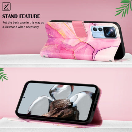 PT003 Marble Pattern Flip Leather Phone Case, For Xiaomi 12T/12T Pro/Redmi K50 Ultra