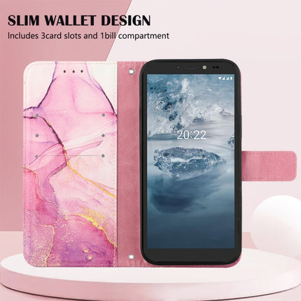 PT003 Marble Pattern Flip Leather Phone Case, For Nokia C2 2ND Edition, For Nokia C21, For Nokia C21 Plus, For Nokia C100