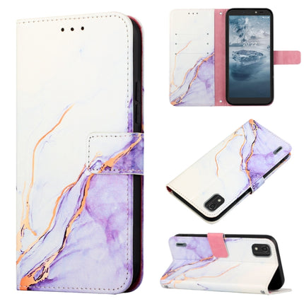 PT003 Marble Pattern Flip Leather Phone Case, For Nokia C2 2ND Edition, For Nokia C21, For Nokia C21 Plus, For Nokia C100