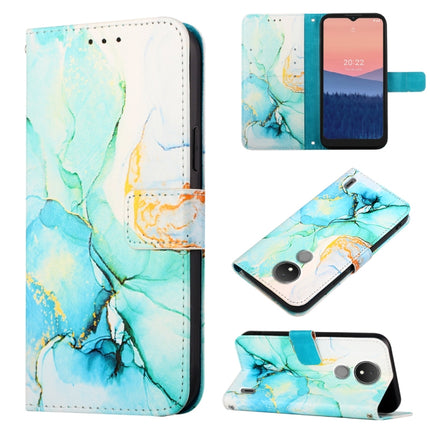 PT003 Marble Pattern Flip Leather Phone Case, For Nokia C2 2ND Edition, For Nokia C21, For Nokia C21 Plus, For Nokia C100