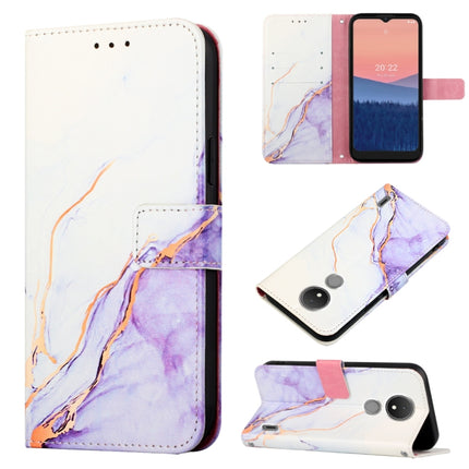 PT003 Marble Pattern Flip Leather Phone Case, For Nokia C2 2ND Edition, For Nokia C21, For Nokia C21 Plus, For Nokia C100