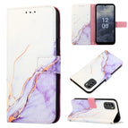 For Nokia G60 5G / White Purple LS006