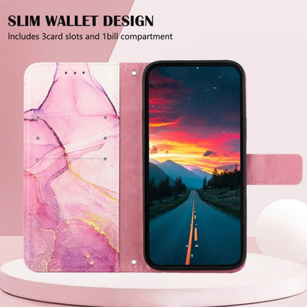 PT003 Marble Pattern Flip Leather Phone Case, For TCL 30Z T602DL, For TCL 303, For TCL 305i With Fingerprint, For TCL 30XL 2022, For TCL Stylus 5G