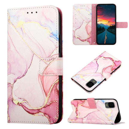 PT003 Marble Pattern Flip Leather Phone Case, For TCL 30Z T602DL, For TCL 303, For TCL 305i With Fingerprint, For TCL 30XL 2022, For TCL Stylus 5G