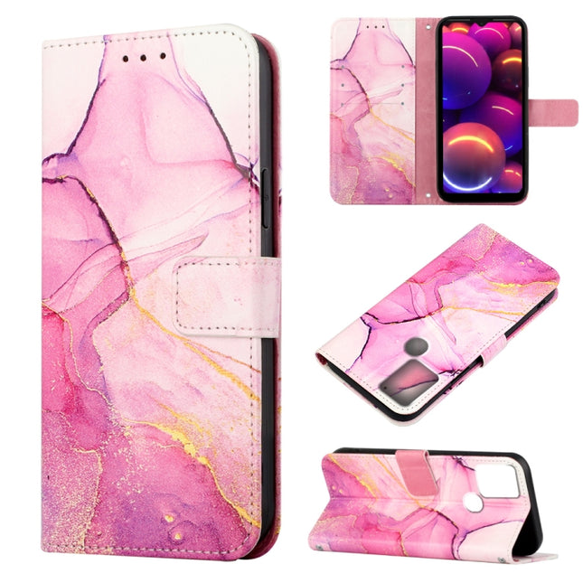 PT003 Marble Pattern Flip Leather Phone Case, For TCL 30Z T602DL, For TCL 303, For TCL 305i With Fingerprint, For TCL 30XL 2022, For TCL Stylus 5G