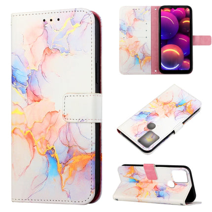 PT003 Marble Pattern Flip Leather Phone Case, For TCL 30Z T602DL, For TCL 303, For TCL 305i With Fingerprint, For TCL 30XL 2022, For TCL Stylus 5G