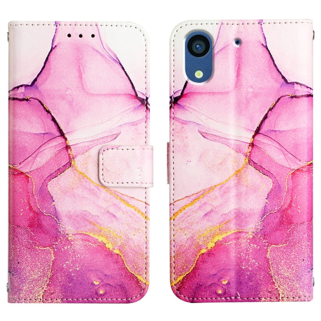 PT003 Marble Pattern Flip Leather Phone Case, For Fujitsu Arrows NX F-01K, For Sharp Aquos R7/Aquos P7, For Sharp Aquos V6/V6 Plus, For Sharp Aquos Sense7 Plus