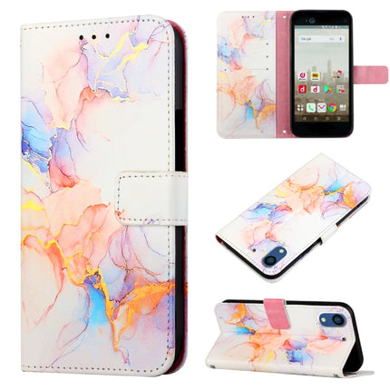 PT003 Marble Pattern Flip Leather Phone Case, For Fujitsu Arrows NX F-01K, For Sharp Aquos R7/Aquos P7, For Sharp Aquos V6/V6 Plus, For Sharp Aquos Sense7 Plus