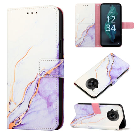 PT003 Marble Pattern Flip Leather Phone Case, For Fujitsu Arrows NX F-01K, For Sharp Aquos R7/Aquos P7, For Sharp Aquos V6/V6 Plus, For Sharp Aquos Sense7 Plus