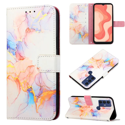 PT003 Marble Pattern Flip Leather Phone Case, For Fujitsu Arrows NX F-01K, For Sharp Aquos R7/Aquos P7, For Sharp Aquos V6/V6 Plus, For Sharp Aquos Sense7 Plus