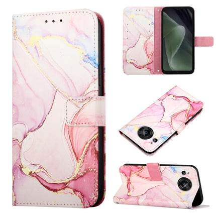 PT003 Marble Pattern Flip Leather Phone Case, For Sharp Aquos Sense7 SH-V48