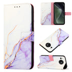 For Sharp Aquos Sense7 SH-V48 / White Purple LS006