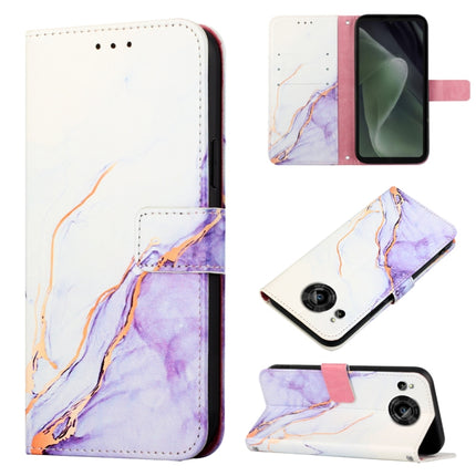 PT003 Marble Pattern Flip Leather Phone Case, For Sharp Aquos Sense7 SH-V48