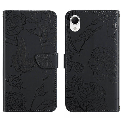 HT03 Skin Feel Butterfly Embossed Flip Leather Phone Case, For Samsung Galaxy A04 4G, For Samsung Galaxy A04s, For Samsung Galaxy A23 5G JP Version, For Samsung Galaxy A23e/A23s