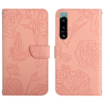 HT03 Skin Feel Butterfly Embossed Flip Leather Phone Case, For Sony Xperia 5 IV, For vivo X80 Lite/V25 5G, For Honor 70 Pro/70 Pro+, For Motorola Edge 30 Ultra/Moto X30 Pro