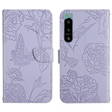 HT03 Skin Feel Butterfly Embossed Flip Leather Phone Case, For Sony Xperia 5 IV, For vivo X80 Lite/V25 5G, For Honor 70 Pro/70 Pro+, For Motorola Edge 30 Ultra/Moto X30 Pro
