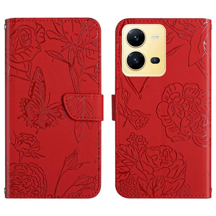 HT03 Skin Feel Butterfly Embossed Flip Leather Phone Case, For Sony Xperia 5 IV, For vivo X80 Lite/V25 5G, For Honor 70 Pro/70 Pro+, For Motorola Edge 30 Ultra/Moto X30 Pro
