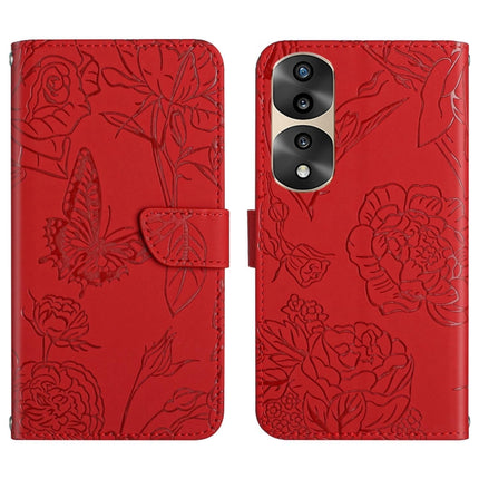 HT03 Skin Feel Butterfly Embossed Flip Leather Phone Case, For Sony Xperia 5 IV, For vivo X80 Lite/V25 5G, For Honor 70 Pro/70 Pro+, For Motorola Edge 30 Ultra/Moto X30 Pro