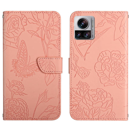 HT03 Skin Feel Butterfly Embossed Flip Leather Phone Case, For Sony Xperia 5 IV, For vivo X80 Lite/V25 5G, For Honor 70 Pro/70 Pro+, For Motorola Edge 30 Ultra/Moto X30 Pro