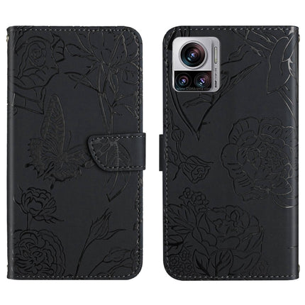 HT03 Skin Feel Butterfly Embossed Flip Leather Phone Case, For Sony Xperia 5 IV, For vivo X80 Lite/V25 5G, For Honor 70 Pro/70 Pro+, For Motorola Edge 30 Ultra/Moto X30 Pro