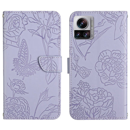 HT03 Skin Feel Butterfly Embossed Flip Leather Phone Case, For Sony Xperia 5 IV, For vivo X80 Lite/V25 5G, For Honor 70 Pro/70 Pro+, For Motorola Edge 30 Ultra/Moto X30 Pro