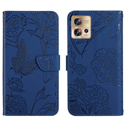 HT03 Skin Feel Butterfly Embossed Flip Leather Phone Case, For Motorola Edge 30 Fusion/Moto S30 Pro