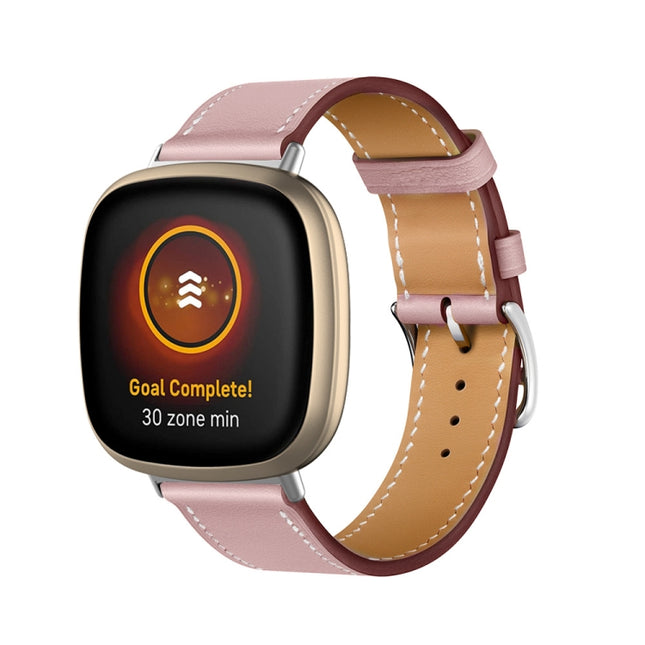 Universal Genuine Leather Watch Band, For Fitbit Versa 4 / Sense 2
