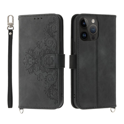 Skin-feel Flowers Embossed Wallet Leather Phone Case, For iPhone 11 Pro, For iPhone 11, For iPhone XS Max, For iPhone XS / X