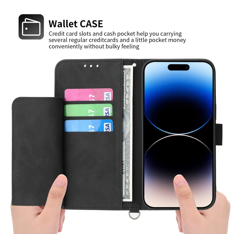 Skin-feel Flowers Embossed Wallet Leather Phone Case, For iPhone 11 Pro, For iPhone 11, For iPhone XS Max, For iPhone XS / X