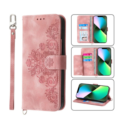 Skin-feel Flowers Embossed Wallet Leather Phone Case, For iPhone 11 Pro, For iPhone 11, For iPhone XS Max, For iPhone XS / X