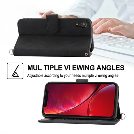 Skin-feel Flowers Embossed Wallet Leather Phone Case