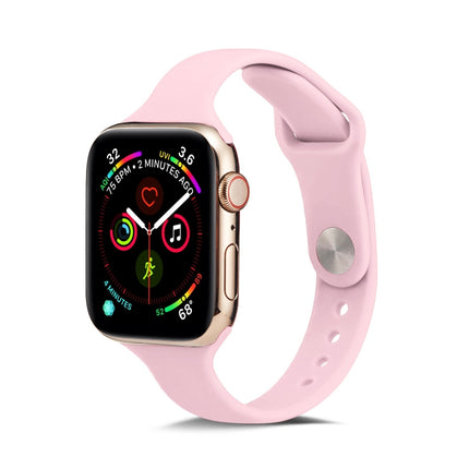 Thin Silicone Replacement Wrist Strap Watchband, For Apple Watch 5/4 44mm & 3/2/1 42mm, For Apple Watch 5/4 40mm & 3/2/1 38mm