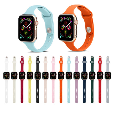 Thin Silicone Replacement Wrist Strap Watchband, For Apple Watch 5/4 44mm & 3/2/1 42mm, For Apple Watch 5/4 40mm & 3/2/1 38mm