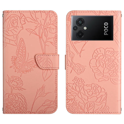 HT03 Skin Feel Butterfly Embossed Flip Leather Phone Case, For Xiaomi Poco M5 4G/5G/M4 5G, For Xiaomi Poco M5s, For Xiaomi Redmi A1, For Xiaomi Redmi K50 Ultra/12T/12T Pro