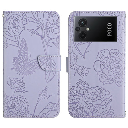 HT03 Skin Feel Butterfly Embossed Flip Leather Phone Case, For Xiaomi Poco M5 4G/5G/M4 5G, For Xiaomi Poco M5s, For Xiaomi Redmi A1, For Xiaomi Redmi K50 Ultra/12T/12T Pro