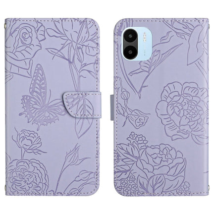 HT03 Skin Feel Butterfly Embossed Flip Leather Phone Case, For Xiaomi Poco M5 4G/5G/M4 5G, For Xiaomi Poco M5s, For Xiaomi Redmi A1, For Xiaomi Redmi K50 Ultra/12T/12T Pro