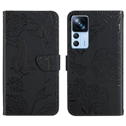 HT03 Skin Feel Butterfly Embossed Flip Leather Phone Case, For Xiaomi Poco M5 4G/5G/M4 5G, For Xiaomi Poco M5s, For Xiaomi Redmi A1, For Xiaomi Redmi K50 Ultra/12T/12T Pro
