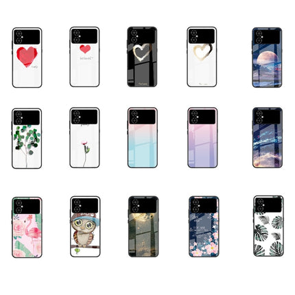 Colorful Painted Glass Phone Case, For Xiaomi Poco M4