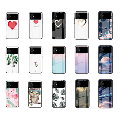 Colorful Painted Glass Phone Case, For Xiaomi Poco M5
