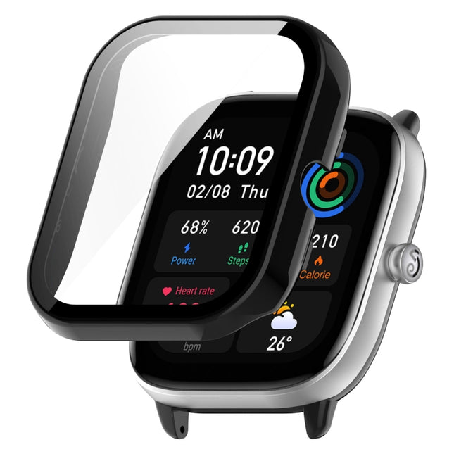 PC + Tempered Glass Integrated Protective Watch Case, For Amazfit GTS4 Mini
