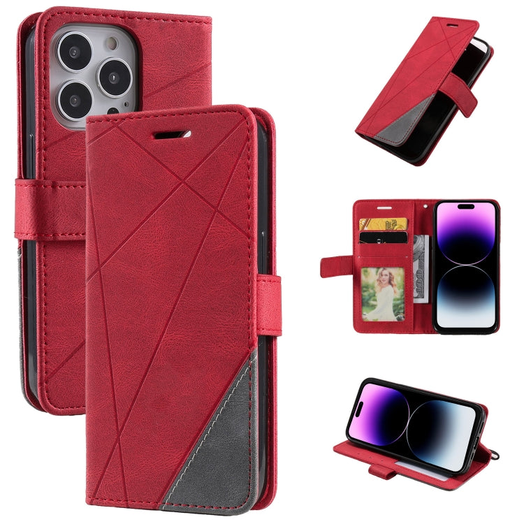 Skin Feel Splicing Leather Phone Case, For iPhone 14 Pro Max, For iPhone 14 Pro, For iPhone 14, For iPhone 14 Plus